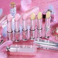 colorful cute luxury plastic empty lip balm tube in stock cosmetic packaging