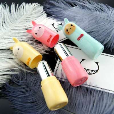 Newest popular alpaca empty lip balm tube DIY cute animal cosmetic lipstick tube with custom box